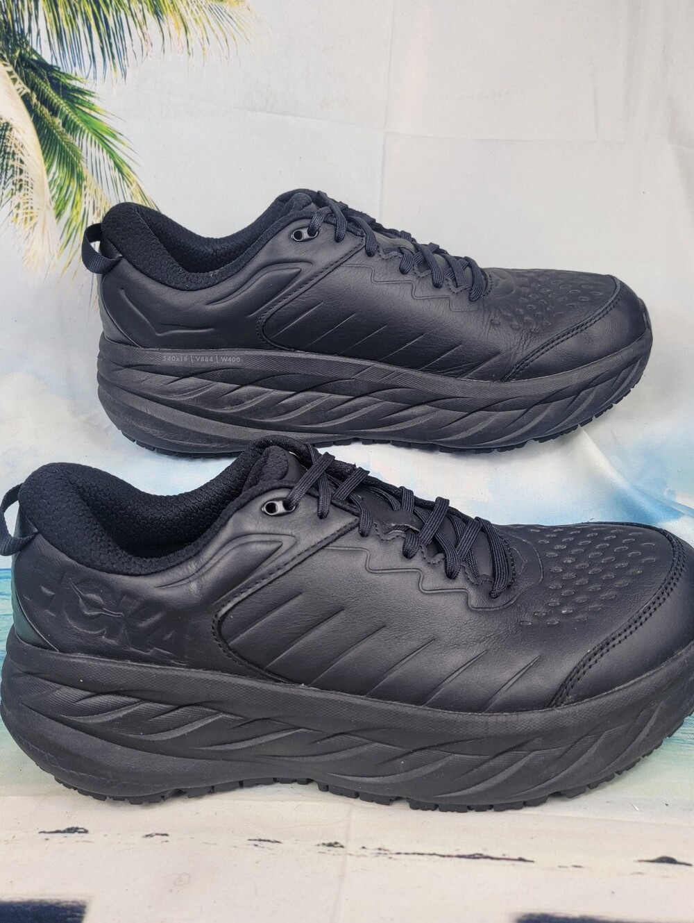 Hoka Bondi SR Black Slip Resistant Mens 14 - Picture 2 of 9